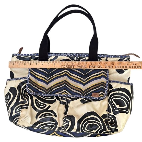 Vintage Fossil Key Per Diaper Bag Large Tote Coated Canvas Abstract Retro Print - Picture 14 of 16